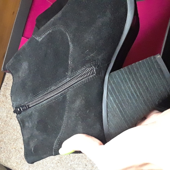 Brand new Suede Zip up Bootie Heels - Picture 2 of 6